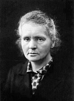 Portrait of Marie Curie, physicist and chemist