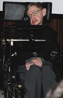 Portrait of Stephen Hawking, theoretical physicist