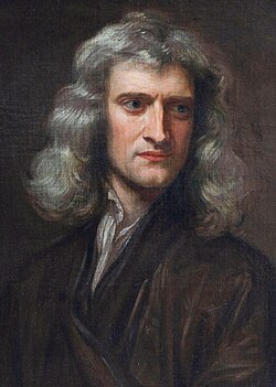 Portrait of Isaac Newton, mathematician and physicist